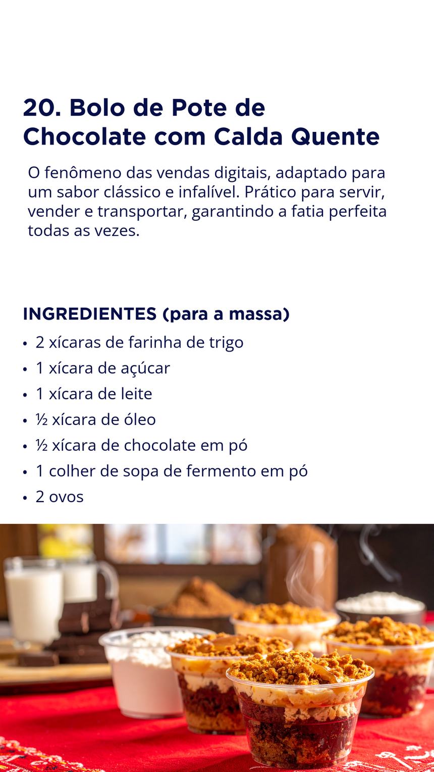 Bolo de Pote de Chocolate — receita